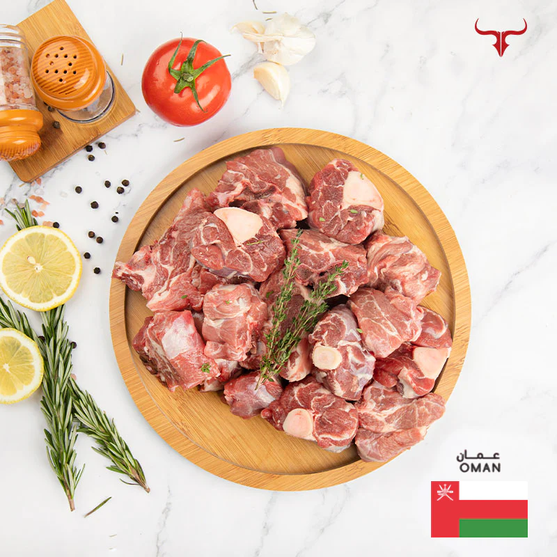 Freshly Slaughtered Local Omani Bone-in Lamb Cubes