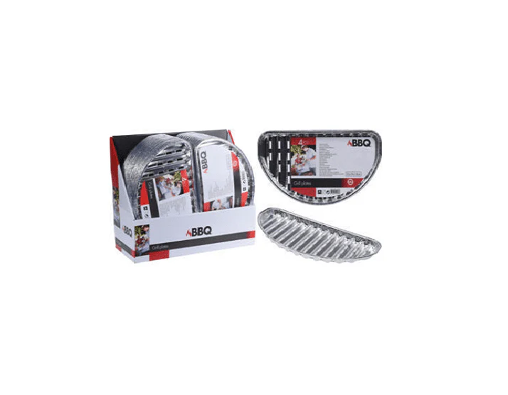 Grill Plate Set Of 4pcs, Aluminium, Size 320x190x18mm,Thickness 0,7mm